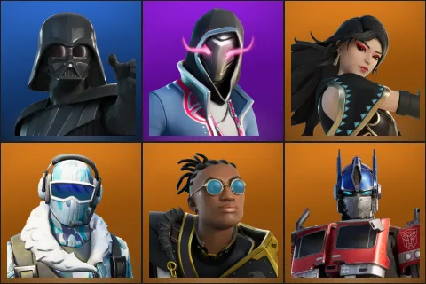Darth Vader, Xander, Era, Frostbite, Malik, Optimus Prime