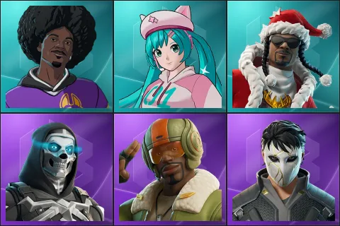 LBC '93 Dogg, Neko Hatsune Miku, Santa Dogg, Skull Commander, Aerial Assault Bomber, Daigo