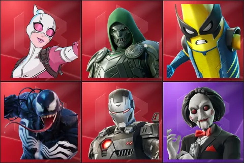Gwenpool, Doom, Peelverine, Venom, War Machine, Billy
