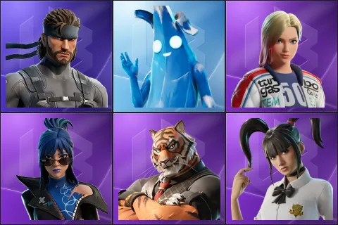 Solid Snake, Polar Peely, Dueling Dragons Jackie, Hope, Oscar, Yuki Yubari