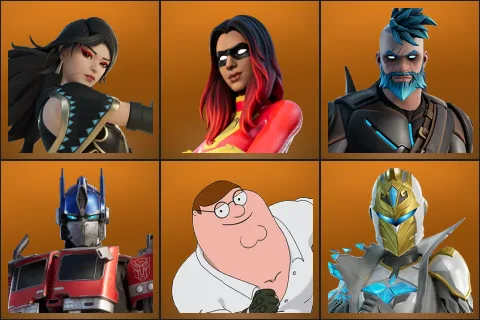 Era, Joltara, Omegarok, Optimus Prime, Peter Griffin, Spectra Knight