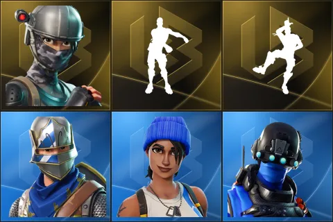 Elite Agent, Floss, Take The L, Blue Squire, Blue Team Leader, Carbon Commando