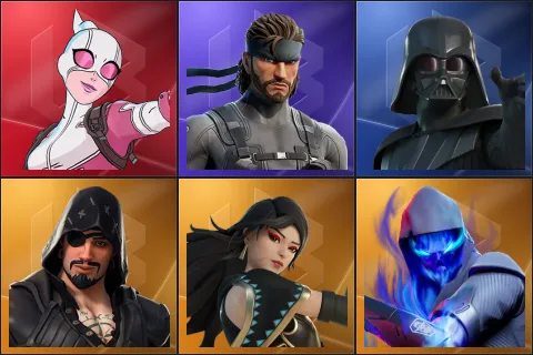 Gwenpool, Solid Snake, Darth Vader, Blackheart, Era, Fusion