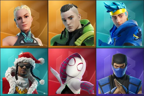 Paradigm (Reality-659), Twyn, Ninja, Santa Dogg, Spider-Gwen, Sub-Zero (MK3)