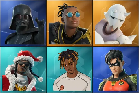 Darth Vader, Malik, Snap, Santa Dogg, Slayer Juice WRLD, Robin