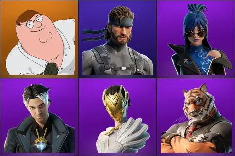 Peter Griffin, Solid Snake, Hope, Montague, Nisha, Oscar