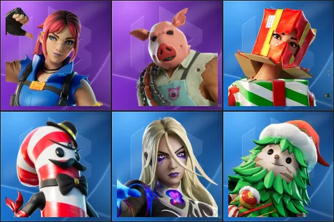 Explorer Emilie, Pig the Butcher, Holiday Boxy, Mr. Dappermint, Serenade, Winterfest Bushranger