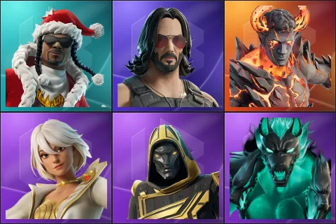 Santa Dogg, Johnny Silverhand, Heartbreak Ranger, Aphrodite, Blitz Knight, Cerberus