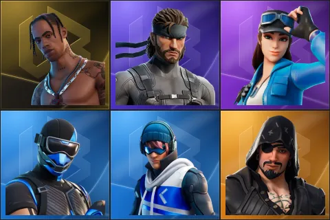 Travis Scott, Solid Snake, Cloud Striker, Fixer, Point Patroller, Blackheart