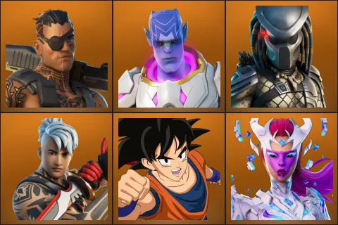 Joey, Kymera, Predator, Ronin, Son Goku, The Cube Queen