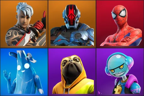 Ronin, The Foundation, Spider-Man, Polar Peely, Doggo, Gumbo
