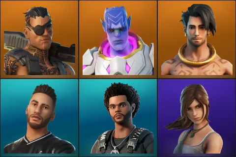 Joey, Kymera, Raz, Neymar Jr, The Weeknd Combat, Lara Croft