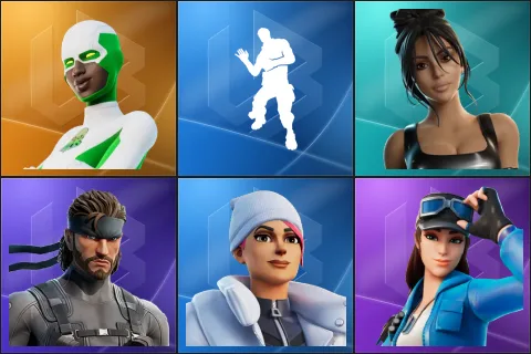 Backlash, Laugh It Up, Iconic Kim Kardashian, Solid Snake, Blizzard Bomber, Cloud Striker