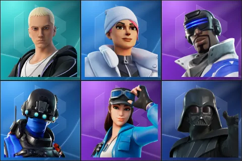 Slim Shady, Blizzard Bomber, Blue Striker, Carbon Commando, Cloud Striker, Darth Vader