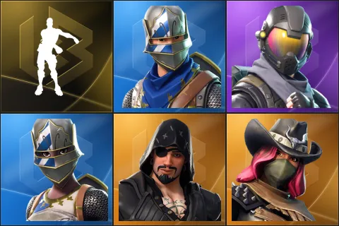 Floss, Blue Squire, Rogue Agent, Royale Knight, Blackheart, Calamity