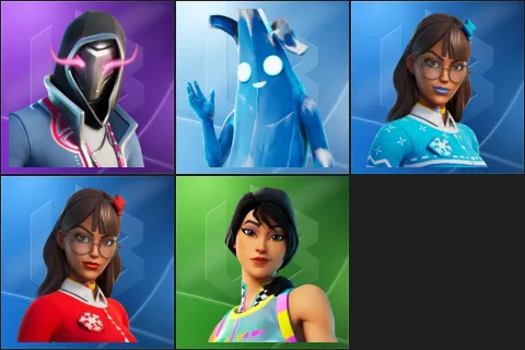 Xander, Polar Peely, Blizzabelle, Krisabelle, Rainbow Racer