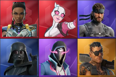Shuri, Gwenpool, Solid Snake, Darth Vader, Xander, Joey