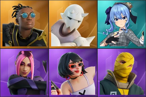 Malik, Snap, Hoshimachi Suisei, Adira, Evie, Stormfarer