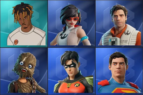 Slayer Juice WRLD, Apprentice Evie, Poe Dameron, Wookiee Team Leader, Robin, Superman