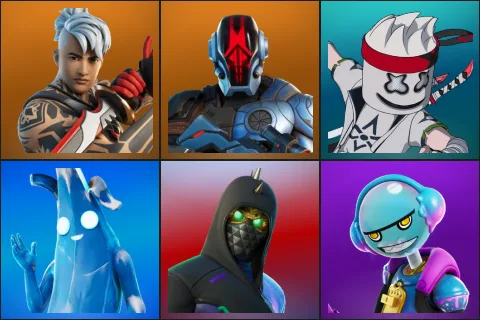 Ronin, The Foundation, MARSHINOBI, Polar Peely, Aftermath, Gumbo