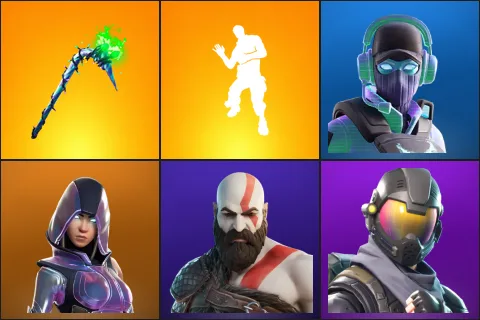 Merry Mint Axe, Laugh It Up, Breakpoint, Glow, Kratos, Rogue Agent