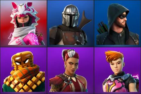 Vi, Mandalorian, Green Arrow, Mancake, Mave, Reese