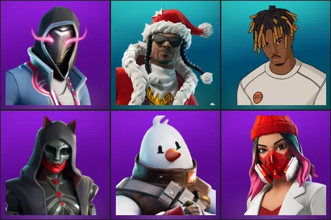 Xander, Santa Dogg, Slayer Juice WRLD, Felina, Snowmando, Yulejacket