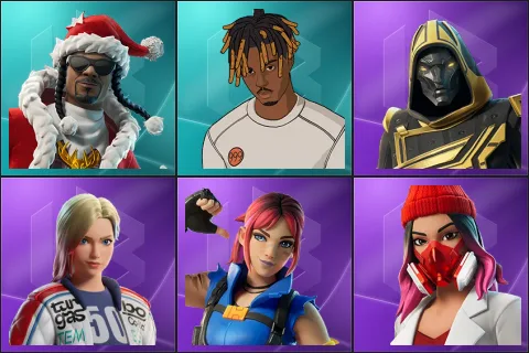Santa Dogg, Slayer Juice WRLD, Blitz Knight, Dueling Dragons Jackie, Explorer Emilie, Yulejacket