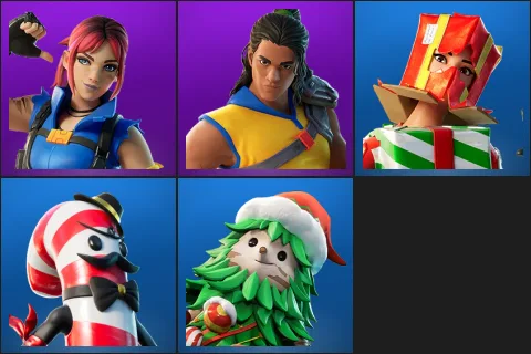 Explorer Emilie, Trailblazer Tai, Holiday Boxy, Mr. Dappermint, Winterfest Bushranger
