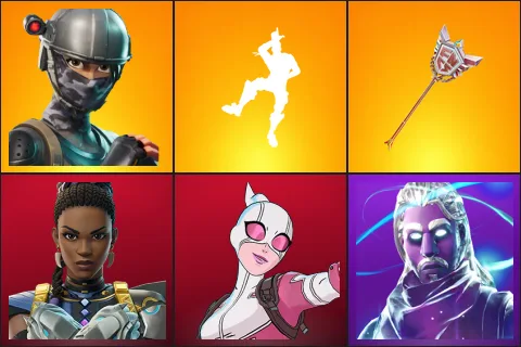 Elite Agent, Take The L, The Axe of Champions 2.0, Shuri, Gwenpool, Galaxy