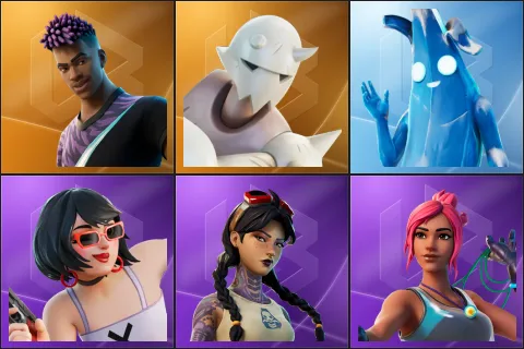 Fade, Snap, Polar Peely, Evie, Jules, Ocean