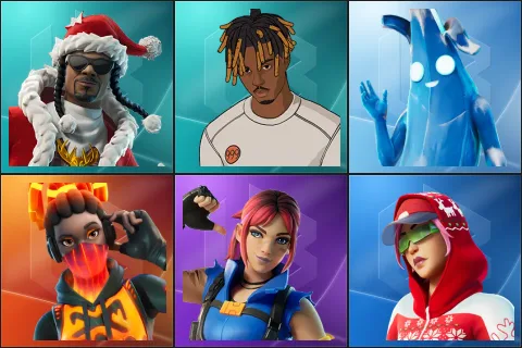Santa Dogg, Slayer Juice WRLD, Polar Peely, Tectonic Komplex, Explorer Emilie, Arctic Adeline