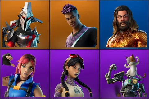 Eternal Knight, Fade, Aquaman, Explorer Emilie, Jules, Kit