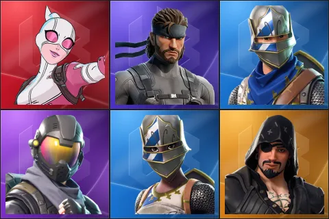 Gwenpool, Solid Snake, Blue Squire, Rogue Agent, Royale Knight, Blackheart