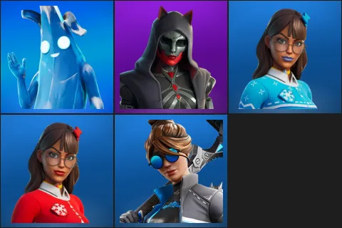 Polar Peely, Felina, Blizzabelle, Krisabelle, Wavebreaker
