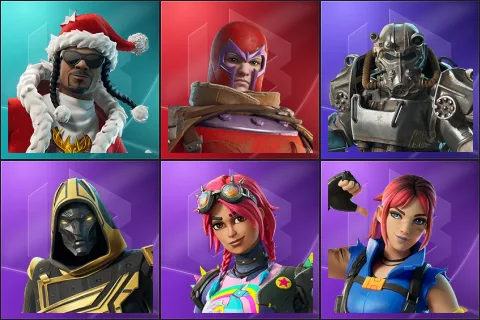 Santa Dogg, Wastelander Magneto, T-60 Power Armor, Blitz Knight, Brite Raider, Explorer Emilie