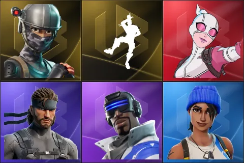 Elite Agent, Take The L, Gwenpool, Solid Snake, Blue Striker, Blue Team Leader