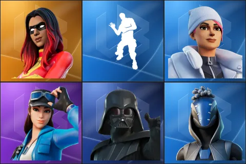 Joltara, Laugh It Up, Blizzard Bomber, Cloud Striker, Darth Vader, Sultura