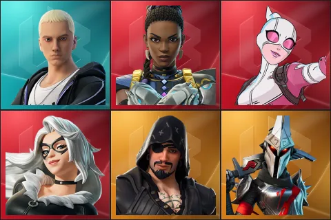 Slim Shady, Shuri, Gwenpool, Black Cat, Blackheart, Eternal Knight