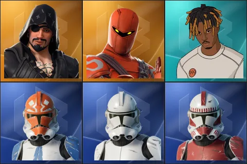 Blackheart, Hybrid, Slayer Juice WRLD, Ahsoka's Clone Trooper, Clone Trooper, Coruscant Guard
