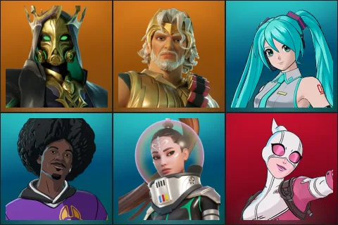 Hades, Zeus, Hatsune Miku, LBC '93 Dogg, Spacefarer Ariana Grande, Gwenpool