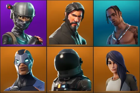 Elite Agent, The Reaper, Travis Scott, Carbide, Dark Voyager, Gear Specialist Maya