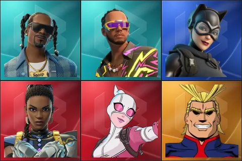 Snoop Dogg, Lewis Hamilton, Catwoman Zero, Shuri, Gwenpool, All Might