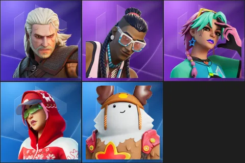 Geralt of Rivia, Massai, Selene, Arctic Adeline, Sled Ready Guff