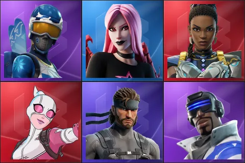 Mogul Master, Haze, Shuri, Gwenpool, Solid Snake, Blue Striker