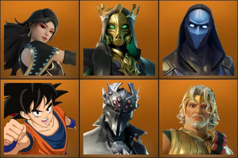 Era, Hades, Omen, Son Goku, Spider Knight, Zeus