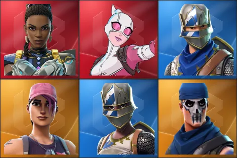 Shuri, Gwenpool, Blue Squire, Rose Team Leader, Royale Knight, Warpaint