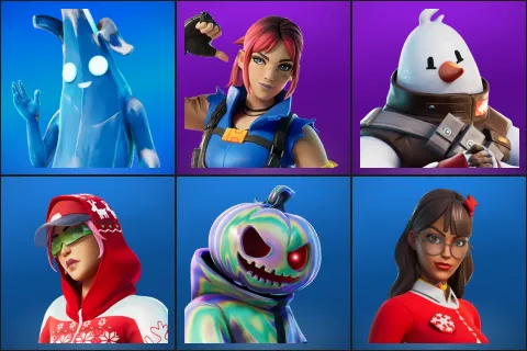 Polar Peely, Explorer Emilie, Snowmando, Arctic Adeline, Chrome Punk, Krisabelle