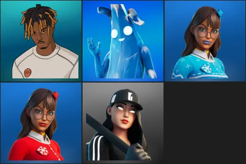 Slayer Juice WRLD, Polar Peely, Blizzabelle, Krisabelle, Ruby Shadows
