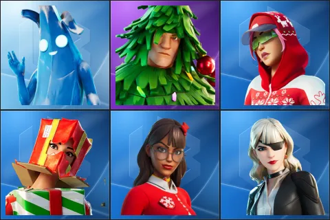 Polar Peely, Lt. Evergreen, Arctic Adeline, Holiday Boxy, Krisabelle, Siren